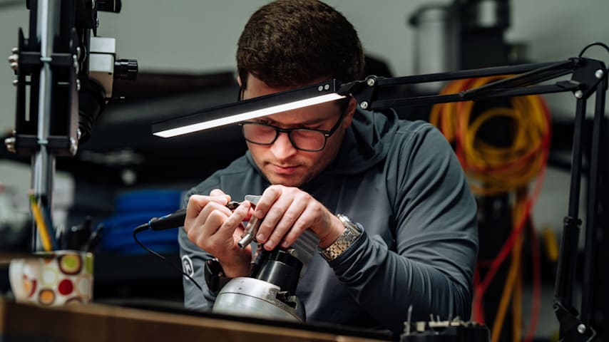 Logan Olson manufacturing at work on the Craft Batch No. 3 putter. (TaylorMade)
