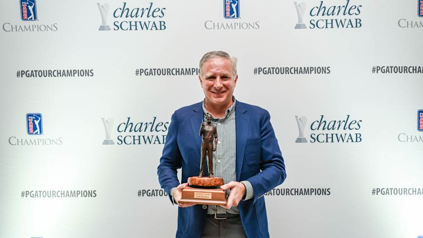 Kleiber after receiving 2024 Bruno Award at PGA TOUR Champions Tournament Awards. (Keyur Khamar/PGA TOUR)