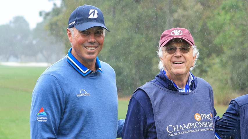 Matt Kuchar withdrew from the WM Phoenix Open on Wednesday, saying in a statement that his father had died unexpectedly. (David Cannon/Getty Images)
