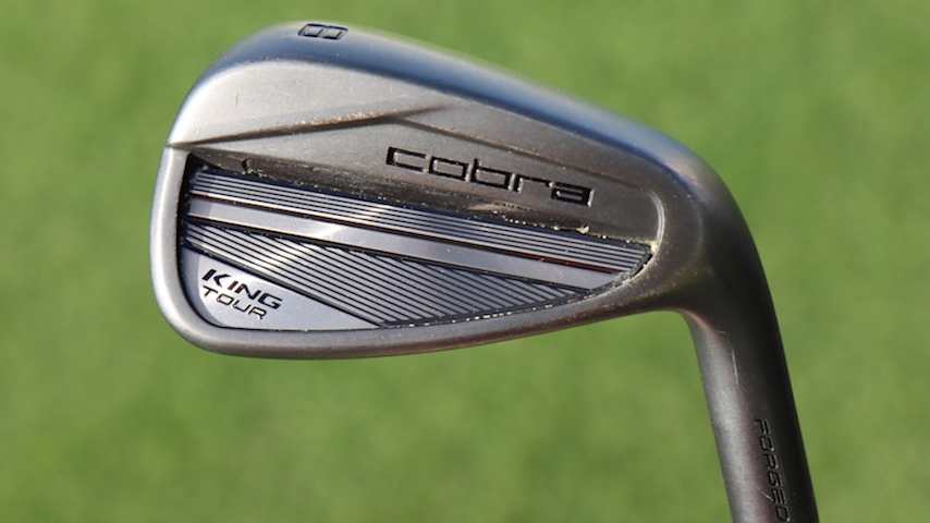 A look at Rickie Fowler's Cobra King Tour Black irons. (GolfWRX)