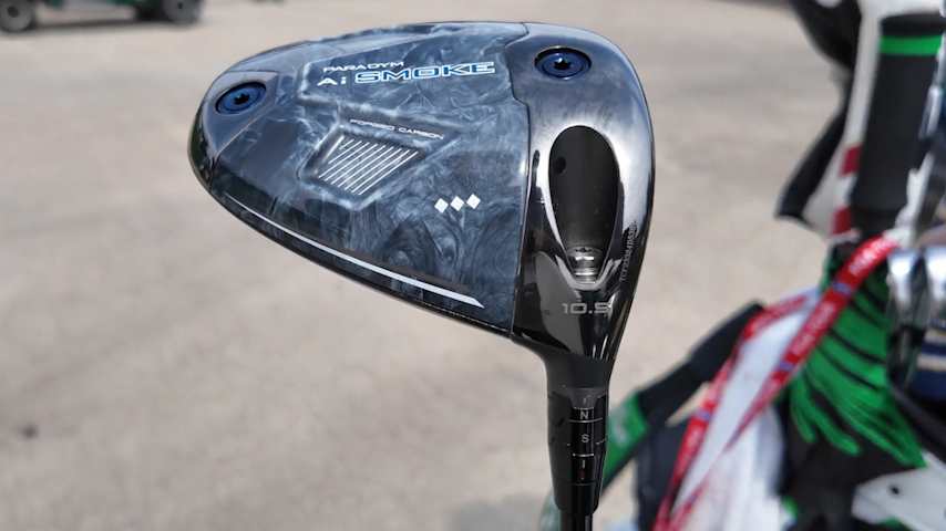 A look at Rasmus Højgaard's Callaway Paradym Ai Smoke Triple Diamond (10.5 degrees) driver. (Credit GolfWRX)