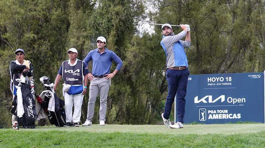 The Kia Open win Sunday in Quito, Ecuador, was Jay Card's first win as a professional. (Gregory Villalobos/PGA TOUR)