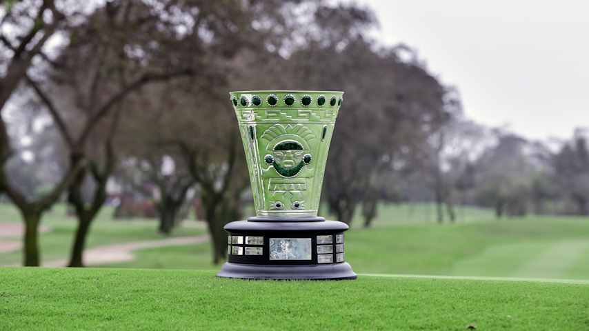 A look at the trophy from the Diners Club Peru Open at Los Inkas Golf Club. (Enrique Berardi/PGA TOUR)