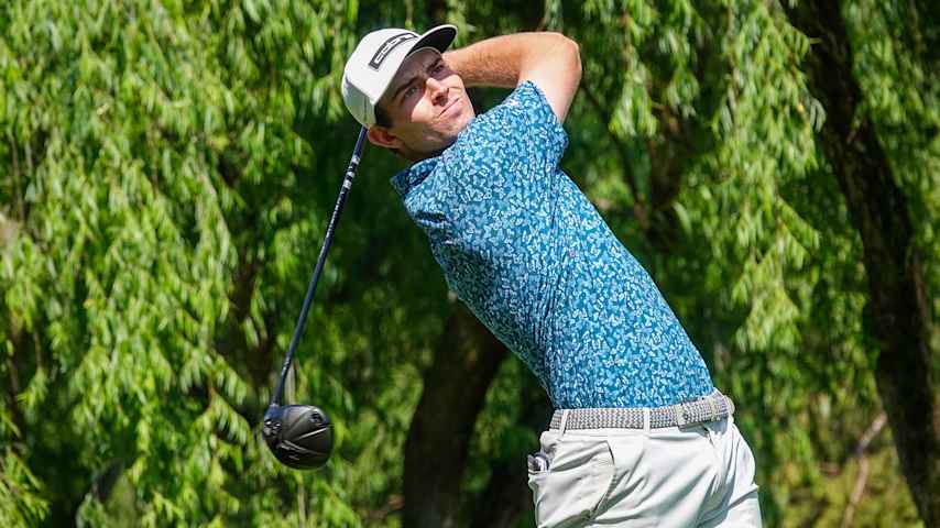 JM Butler anotó tres águilas en su primera ronda de 8-bajo par 64 este jueves en el Club de Golf México. (Gregory Villalobos/PGA TOUR)