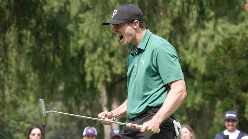 John Marshall Butler broke through Sunday at Club de Golf México, claiming his first professional victory at the 2025 Bupa Championship. (PGA TOUR Americas)
