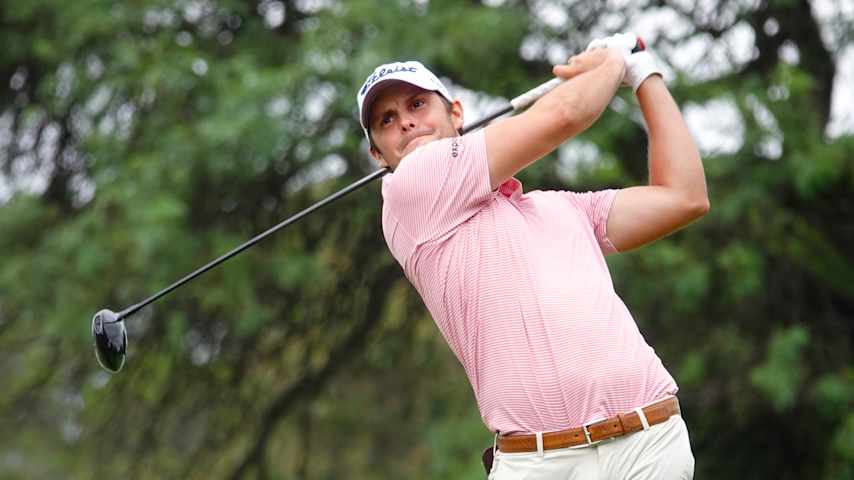 With his one-shot win at the rain-shortened event in Colombia, Davis Lamb finished the Latin America Swing only 51 points behind Fortinet Cup No. 1 John Marshall Butler. (Gregory Villalobos/PGA TOUR Americas)