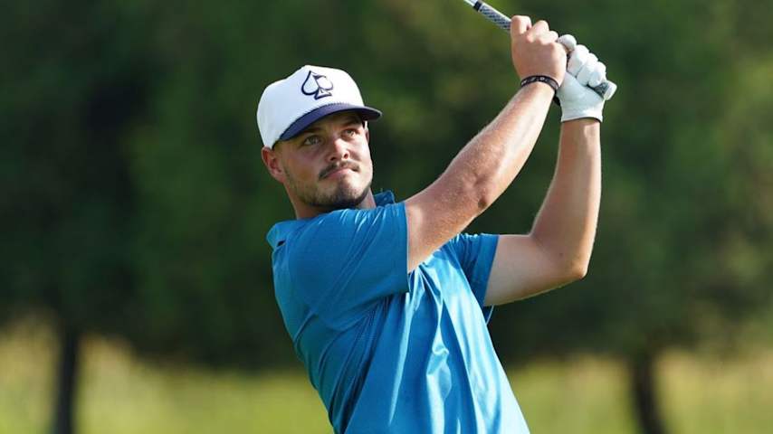 Dillon Stewart holds a share of the lead after Round 3 of the Bromont Open presented by Desjardins. (PGA TOUR Americas)