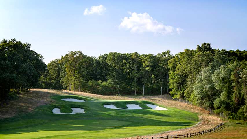 A closer look at Bethpage Black's 15th hole. (Courtesy PGA of America)