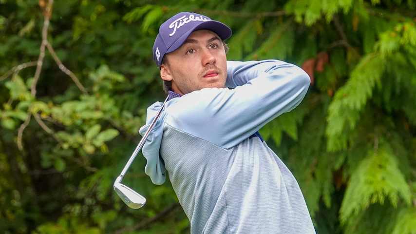 Vicente Marzilio tuvo una ronda libre de bogeys para ser parte del empate por el quinto lugar en Morgan Creek Golf Course. (Prensa/PGA TOUR Américas)