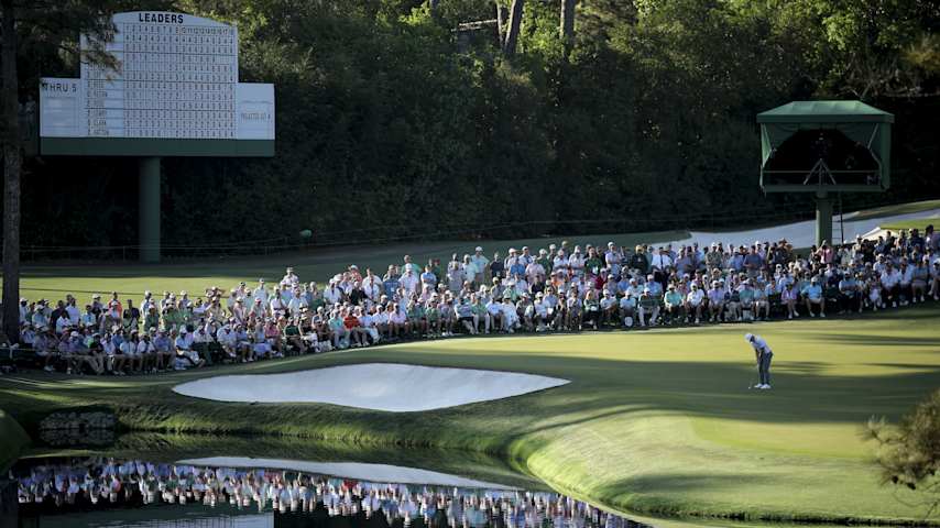 Rory McIlroy and Cameron Young are in the final pairing and will duel for a green jacket in the final round of the 90th Masters Augusta National. (Jared C. Tilton/Getty Images)