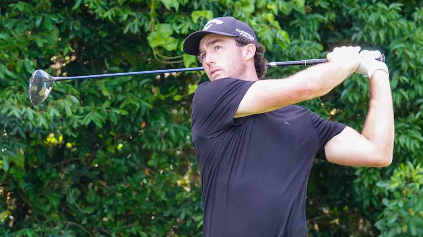 Chris Nido tuvo un arranque explosivo en Río. Hizo -6 en los primeros cinco hoyos, con birdie al 1, águila al 3, birdie al 4 y águila al 5 en ruta a una primera ronda de 7-bajo par 64. (Gregory Villalobos/PGA TOUR Americas)