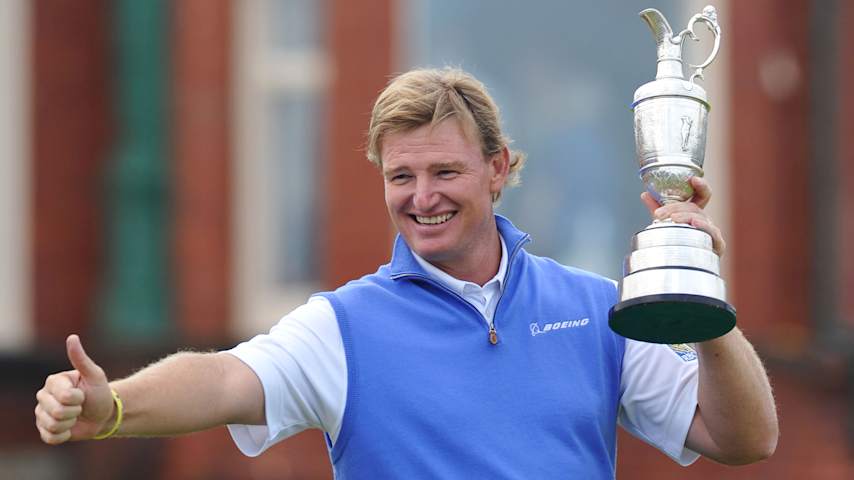 Ernie Els after winning The Open Championship at Royal Lytham & St Annes Golf Club in 2012. (Stuart Franklin/Getty Images)