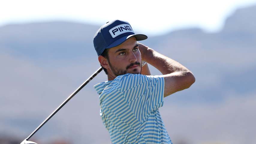 Sebastian Moss fires 8-under 64 to lead by one after the first round of the Inter Rapidisimo Golf Championship. (Mike Mulholland/Getty Images)