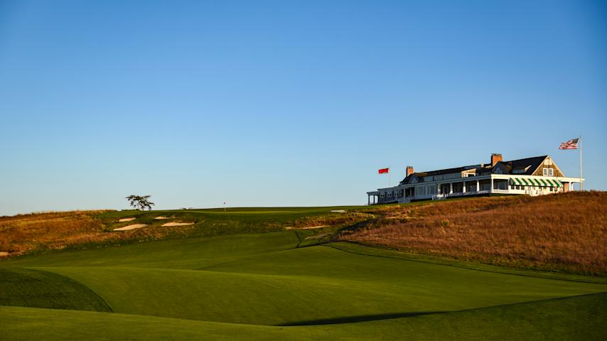 A view of the ninth fairway and clubhouse at Shinnecock Hills Golf Club. (Keyur Khamar/PGA TOUR)