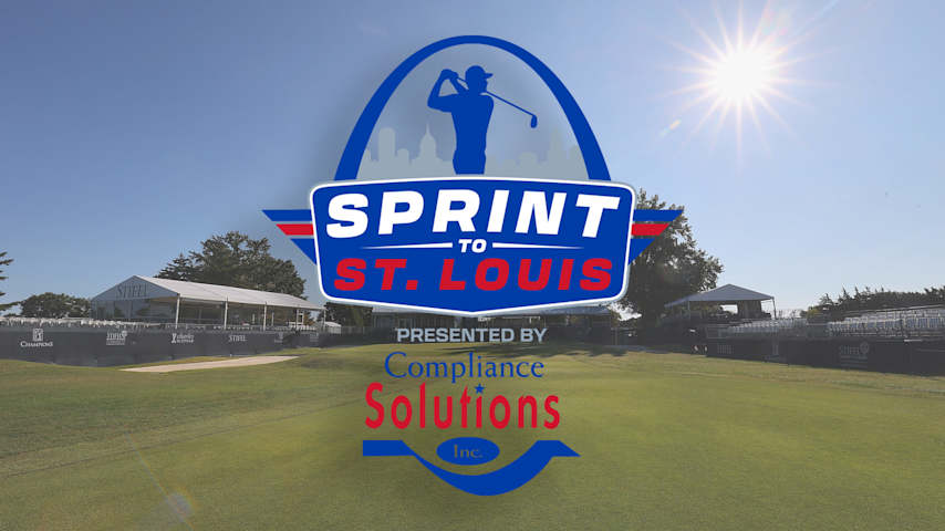 The Sprint to St. Louis presented by Compliance Solutions will span the final five events of the 2026 regular season (Sanford International, PURE Insurance Championship, Jefferson Lehigh Valley Classic, Constellation FURYK & FRIENDS, SAS Championship) and culminate at the first Charles Schwab Cup Playoffs event, the Stifel Charity Classic at Norwood Hills Country Club. (Dilip Vishwanat/Getty Images)
