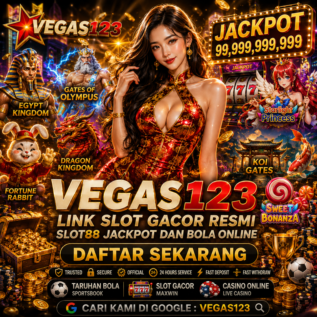 VEGAS123 Link Slot Gacor Resmi Slot88 Jackpot dan Bola Online