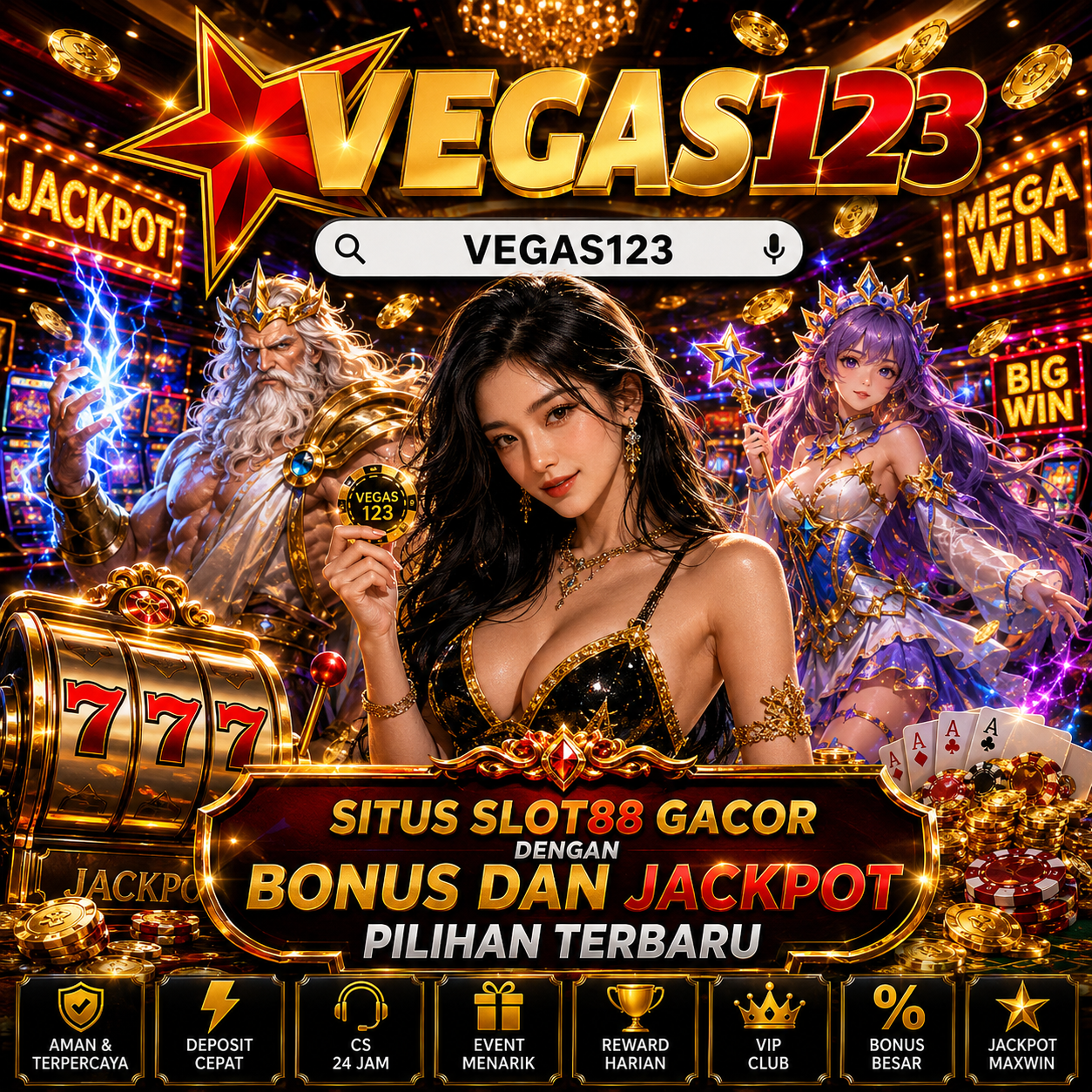 VEGAS123 Situs Slot88 Gacor dengan Bonus dan Jackpot Pilihan Terbaru