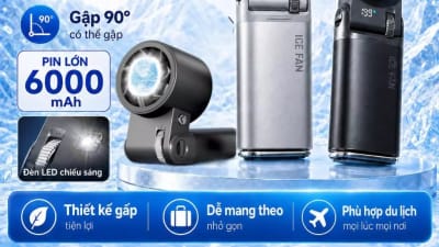 Review Quạt cầm tay Tua Bin Siêu Tốc JF181: Sức gió "bão cấp 10" trong thân hình mini