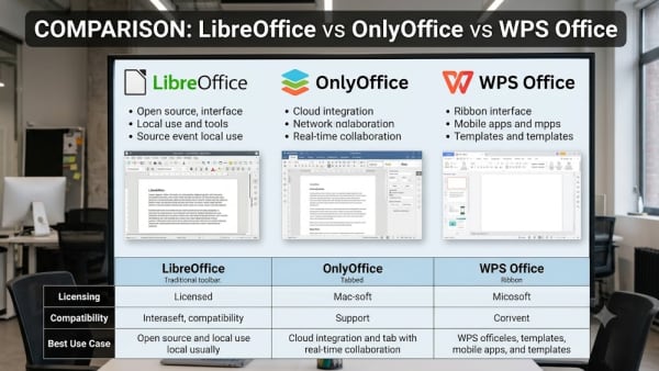 Phần mềm thay thế Microsoft Office miễn phí tốt nhất năm 2026: Đánh giá LibreOffice, OnlyOffice và WPS
