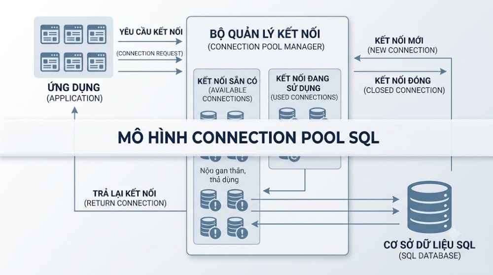 Tối ưu truy vấn SQL và connection pool khi hệ thống chịu tải cao