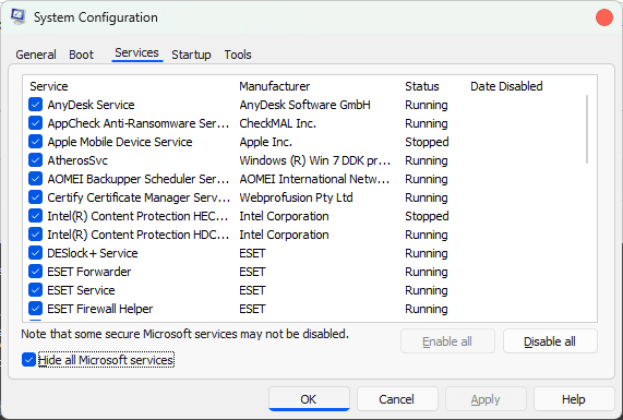 Cách tắt dịch vụ chạy ngầm trên Windows 11 không cần phần mềm