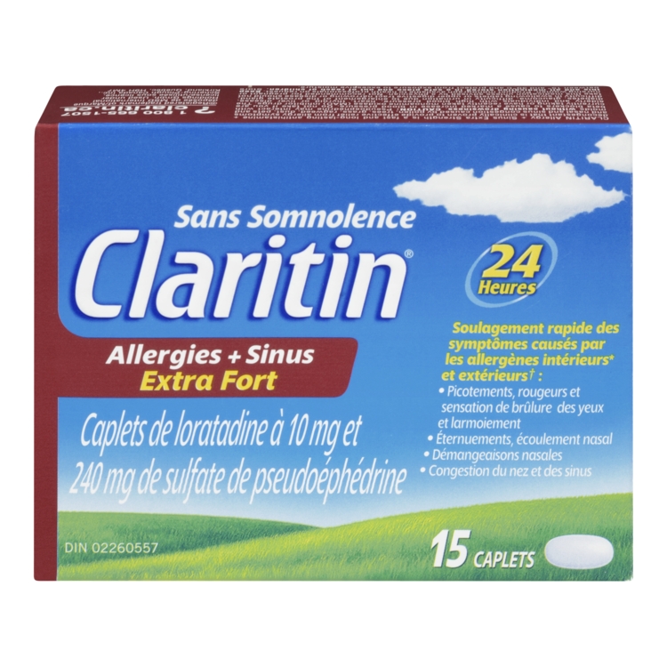 CLARITIN ALLERGIE & SINUS EXTRAFORT 10 MG 240 MG