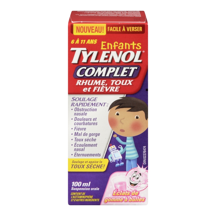 TYLENOL COMPLET POUR ENFANTS RHUME, TOUX ET FIÈVRE