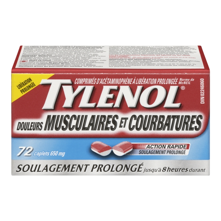 TYLENOL DOULEURS MUSCULAIRE&CORPORELLE CO 16 650MG
