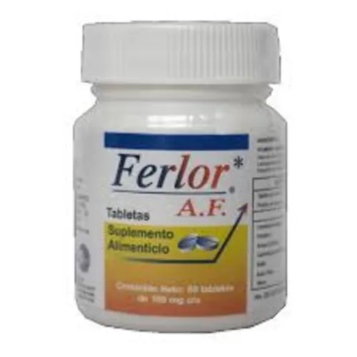 FERLOR AF (ACIDO FOLICO/HIERRO) TAB 180 MG C/60 SOLAR MEDICAL