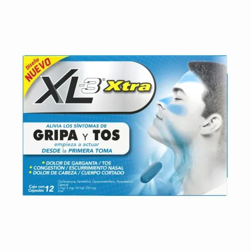 XL-3 GRIPA Y TOS (PARACE/DEXTRO/CLORFEN/FENILE) CAP C/12 SELDER