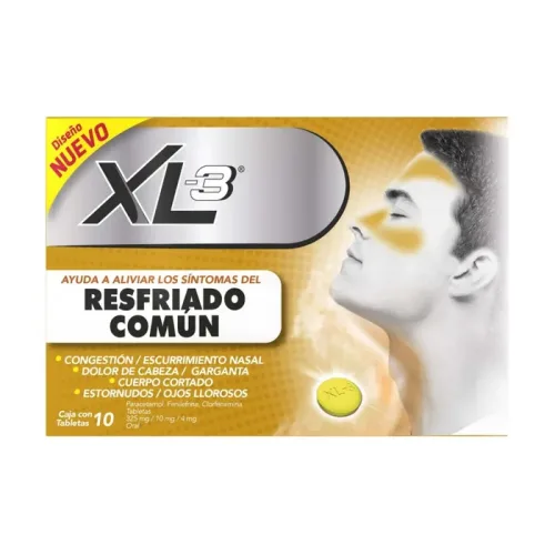 XL-3 ANTIGRIPAL (PARACETAMOL/FENILEFRINA/CLORFENAMINA) TAB 325 MG C/10 SELDER