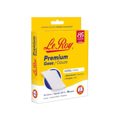 GASA ESTERIL PREMIUM 10 X 10 CM C/10 10399 LE ROY