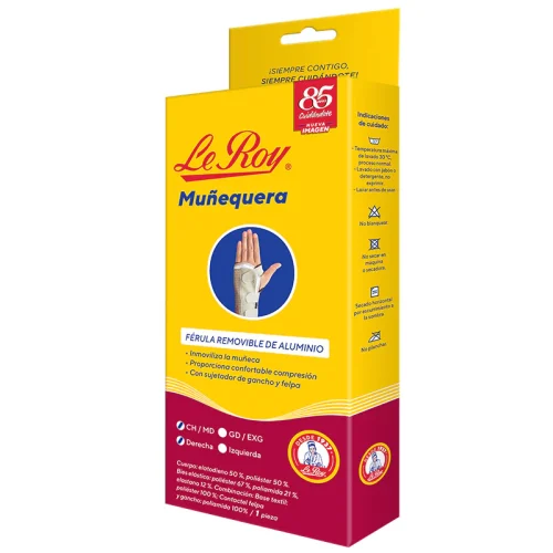MUÑEQUERA ELASTICA ALGODON C/FERULA DER CH-MED 13273 LE ROY