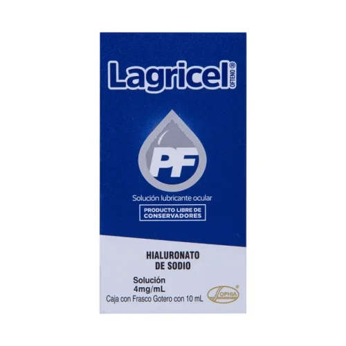 LAGRICEL (HIALURONATO DE SODIO) SOL OFT 4 MG/ML C/10 ML SOPHIA #