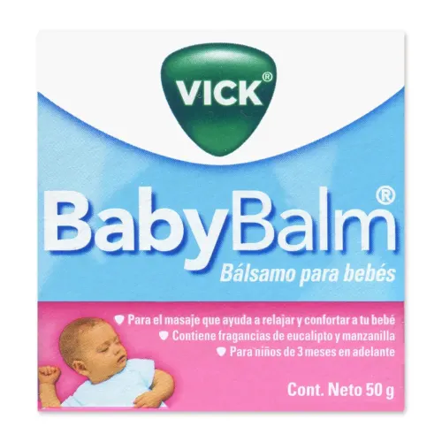 VICK BABYBALM (EUCALIPTO/MANZANILLA/ALOE) BÁLSAMO P/BEBÉ C/50 G P&G