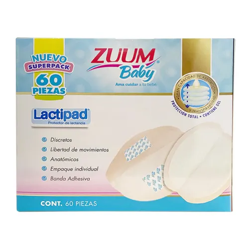LACTIPAD (PROTECTOR DE LACTANCIA) C/60 ZUUM BABY