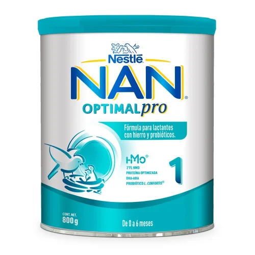 LECHE NAN 1 OPTIMAL PRO (0 A 6 MESES) FORMULA HIERRO/PROBIOTICOS C/800 G NESTLE
