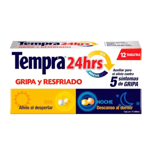 TEMPRA 24 HRS (PARACETAMOL/FENILEFRINA) TAB C/12 RECKITT
