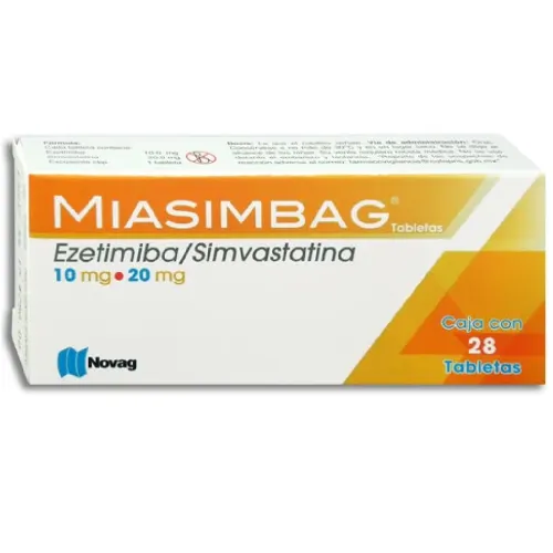 MIASIMBAG (EZETIMIBA/SIMVASTATINA) TAB 10/20 MG C/28 NOVAG