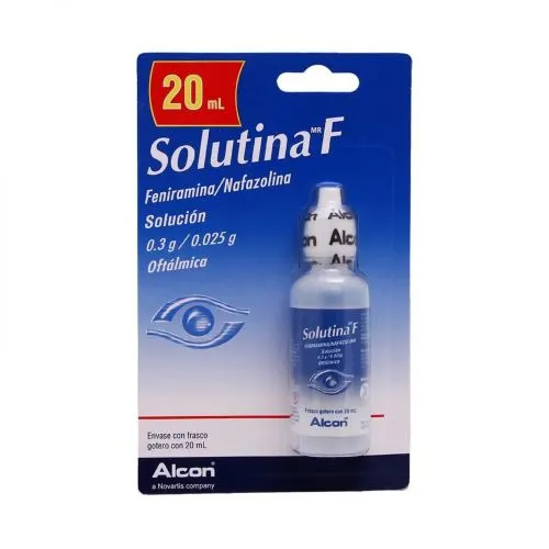 SOLUTINA F (NAFAZOLINA/FENIRAMINA) SOL OFT 3/0.16 MG/ML C/20 ML ALCON