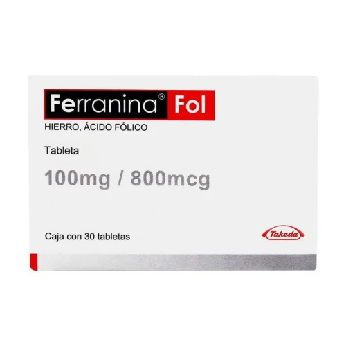 FERRANINA FOL (HIERRO/AC. FOLICO) TAB 100 MG/800 MCG C/30 TAKEDA