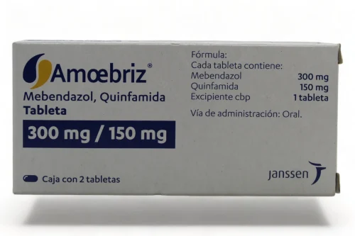 AMOEBRIZ (MEBENDAZOL/QUINFAMIDA ) TAB 300/150 MG C/2 JANSSEN-CILAG