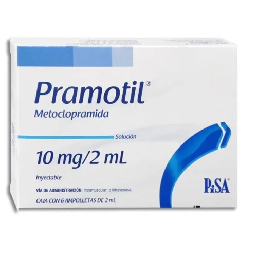 PRAMOTIL (METOCLOPRAMIDA) SOL INY 10 MG/2 ML C/6 4000464 PISA