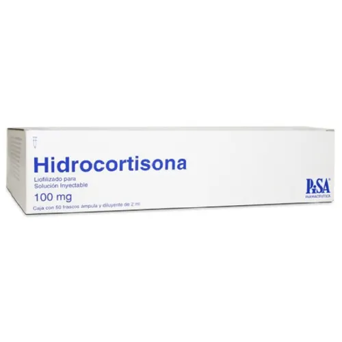 HIDROCORTISONA SOL INY 100 MG/2ML LIOFILIZADO C/50 AMP 4035533
PISA