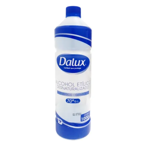 ALCOHOL ETILICO DESNATURALIZADO 70° (AZUL) C/1000 ML DALUX