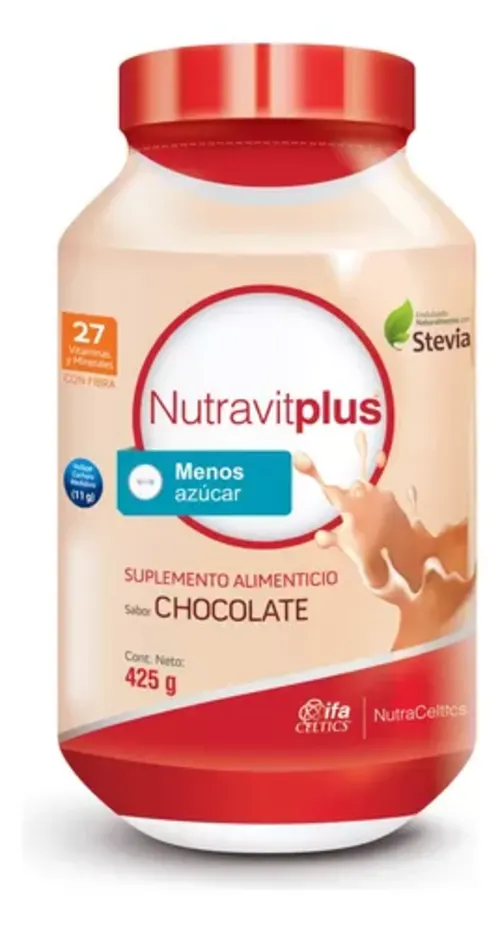 NUTRAVIT PLUS (SUPLEMENTO ALIMENTICIO) SABOR CHOCOLATE C/425 G IFA
