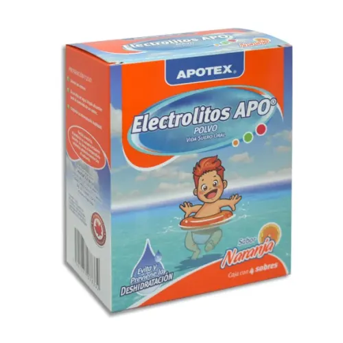 ELECTROLITOS ORALES APO NARANJA SOBRE 28.9 G C/4 APOTEX
