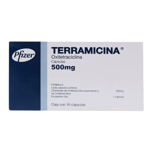 TERRAMICINA (OXITETRACICLINA) CAP 500 MG C/16 PFIZER