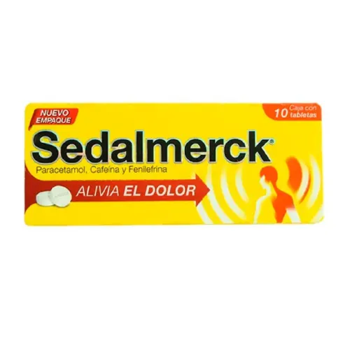 SEDALMERCK (PARACETAMOL/CAFEINA/FENIL) TAB 500/50/5 MG C/10 MERCK