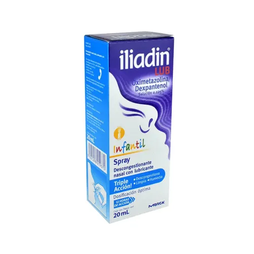 ILIADIN LUB (OXIMETAZOLINA/DEXPANTENOL) SOL NASAL INF 0.025% C/20 ML MERCK